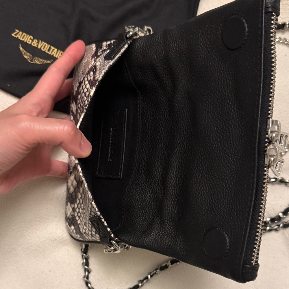 Zadig & Voltaire Python Pattern Crossbody Bag - B… - image 4